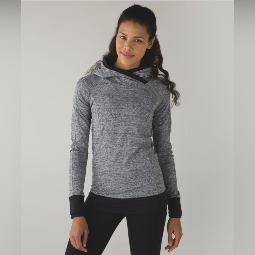 lululemon athletica Heathered Gray Hooded Pullover